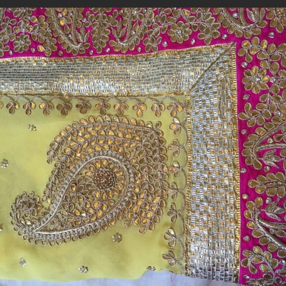 Heavy gotta patti saree/sari NWOT - Picture 3 of 3